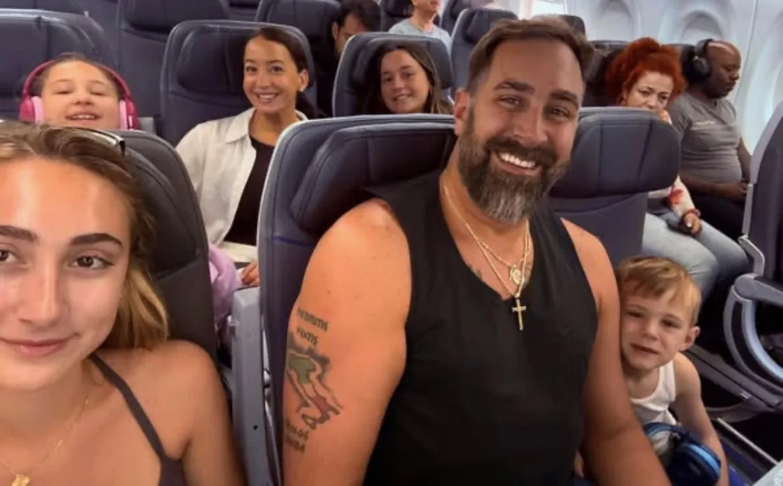 The Spooner family traveling together